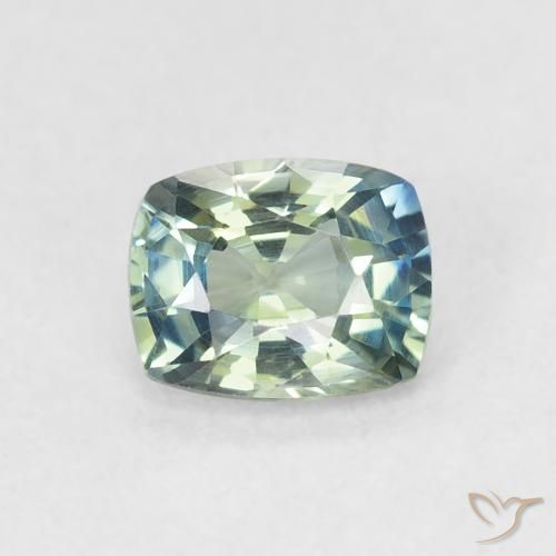 0.73ct 天然 青色 蓝宝石, 软垫, VVS