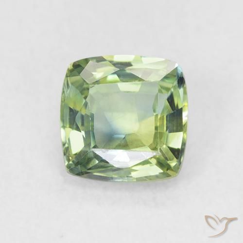 0.79ct 天然 中绿色 蓝宝石, 软垫, VVS