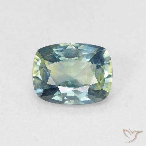 0.64ct 天然 青色 蓝宝石, 软垫, VVS