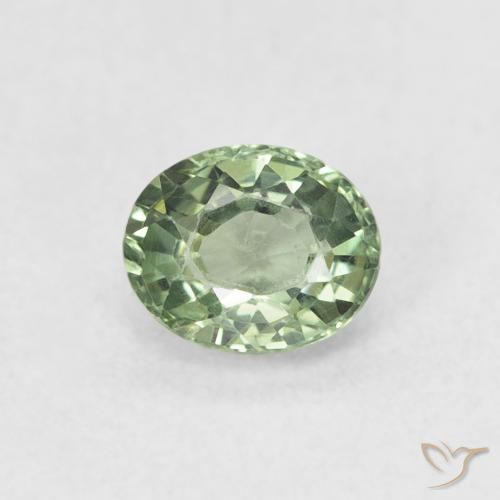 0.55ct 天然 中绿色 蓝宝石, 椭圆形, VVS-VS