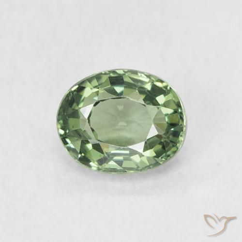 0.62ct 天然 深绿色 蓝宝石, 椭圆形, VVS-VS