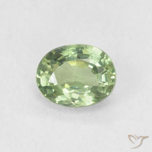 0.57ct 天然 浅鼠尾草绿色 蓝宝石, 椭圆形, VVS-VS