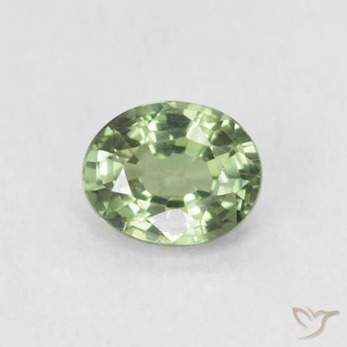 0.55ct 天然 鼠尾草绿 蓝宝石, 椭圆形, VVS-VS