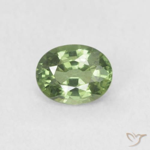 0.46ct 天然 中绿色 蓝宝石, 椭圆形, VVS-VS