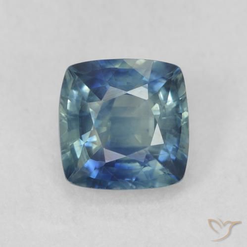 0.80ct 天然 青色 蓝宝石, 软垫, VVS-VS