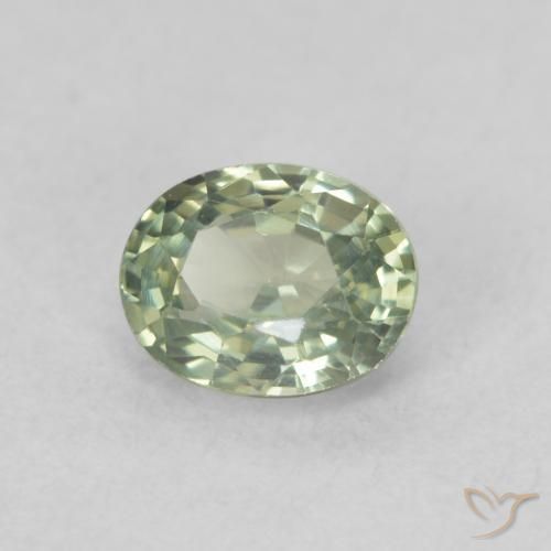 0.54ct 天然 森林绿 蓝宝石, 椭圆形, VS