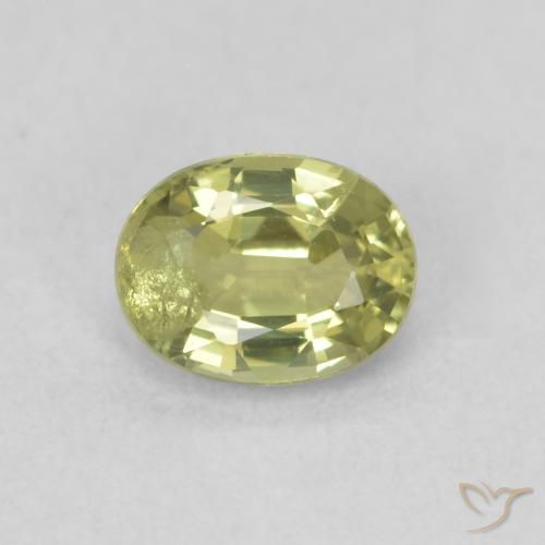 0.54ct 天然 中绿色 蓝宝石, 椭圆形, SI