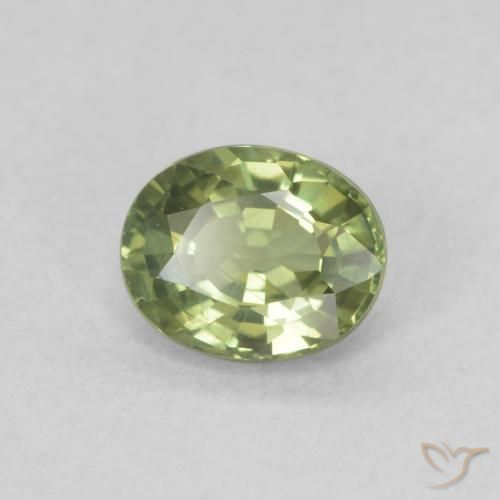 0.47ct 天然 中绿色 蓝宝石, 椭圆形, VS