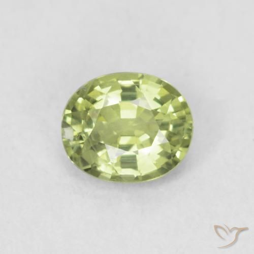 0.43ct 天然 中绿色 蓝宝石, 椭圆形, VS