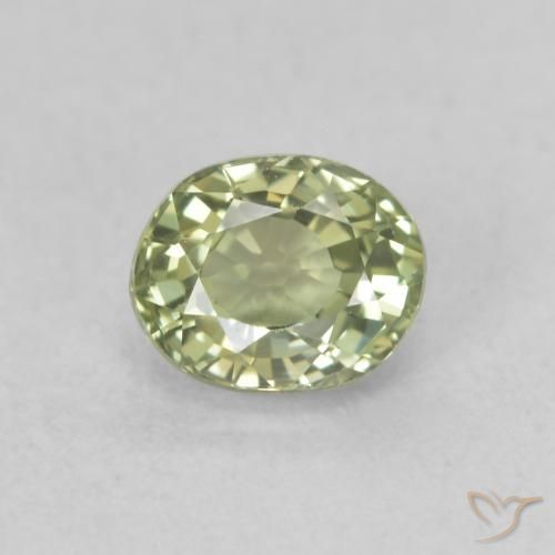 0.57ct 天然 Medium Dark-Green 蓝宝石, 椭圆形, VVS