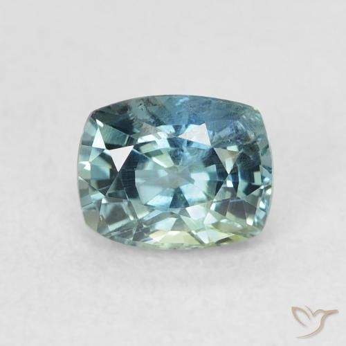 0.81ct 天然 青色 蓝宝石, 软垫, VS
