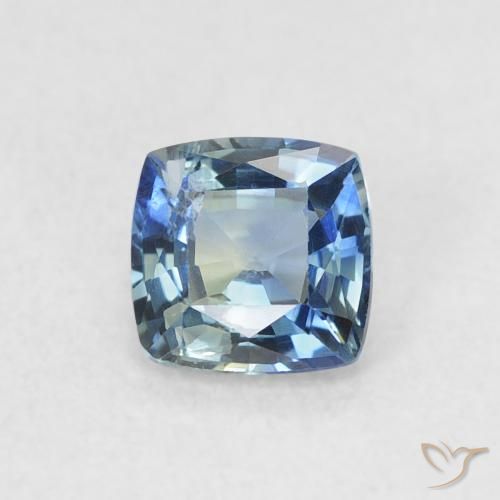 0.65ct 天然 青色 蓝宝石, 软垫, VVS-VS