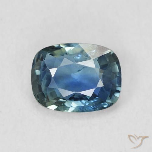 0.72ct 天然 青色 蓝宝石, 软垫, VS