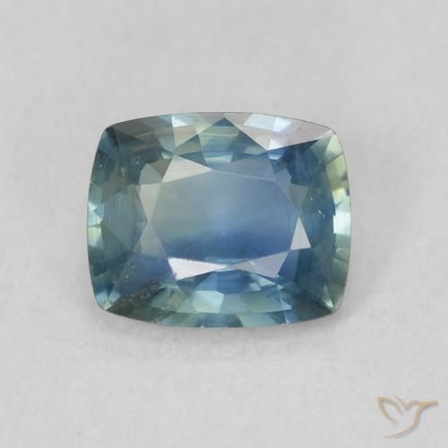 0.92ct 天然 青色 蓝宝石, 软垫, VVS-VS