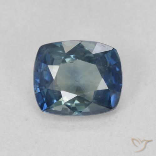 0.97ct 天然 青色 蓝宝石, 软垫, VVS