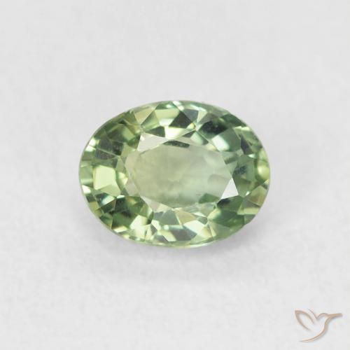 0.60ct 天然 森林绿 蓝宝石, 椭圆形, VVS
