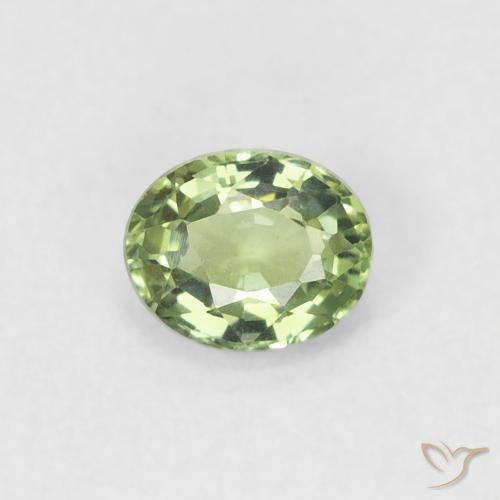 0.45ct 天然 中绿色 蓝宝石, 椭圆形, VVS