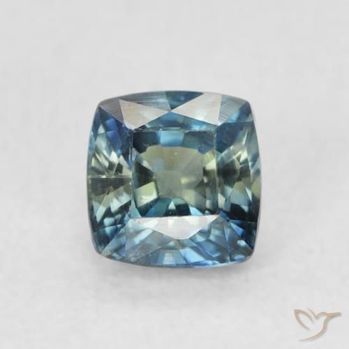 0.55ct 天然 青色 蓝宝石, 软垫, VVS-VS