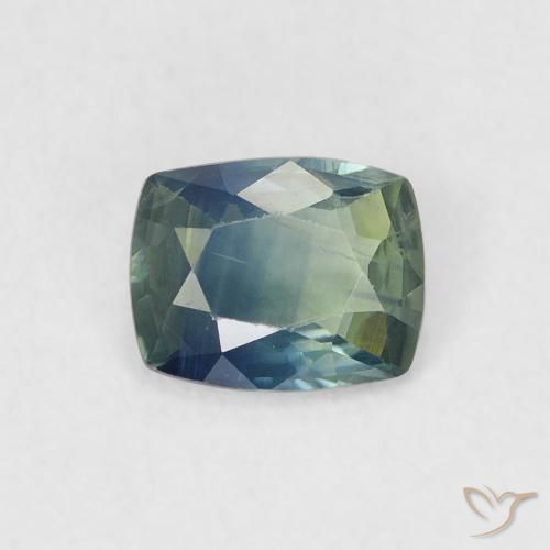 0.55ct 天然 青色 蓝宝石, 软垫, VS