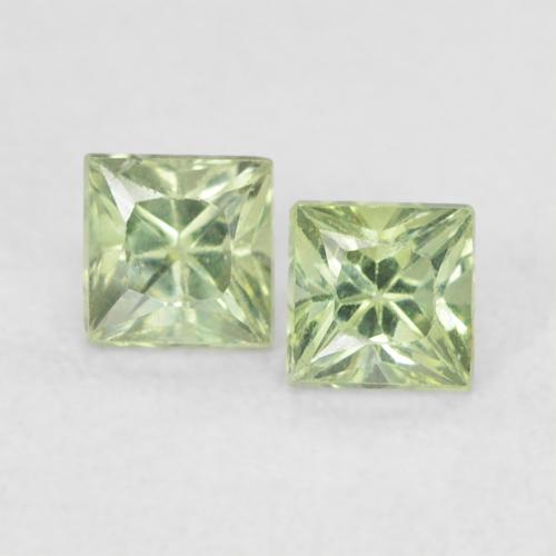 0.48ctw 天然 Medium Light Green 蓝宝石, 正方形, VS