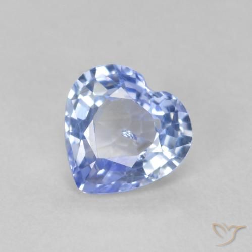 0.60克拉天然蓝宝石，心形，VS-SI