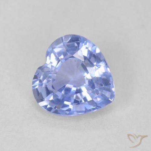 0.70ct 天然 淡蓝色 蓝宝石, 心形, VS