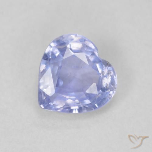 0.63ct 天然 淡紫蓝色 蓝宝石, 心形, VS