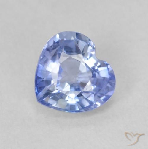 0.76ct 天然 淡蓝色 蓝宝石, 心形, VS