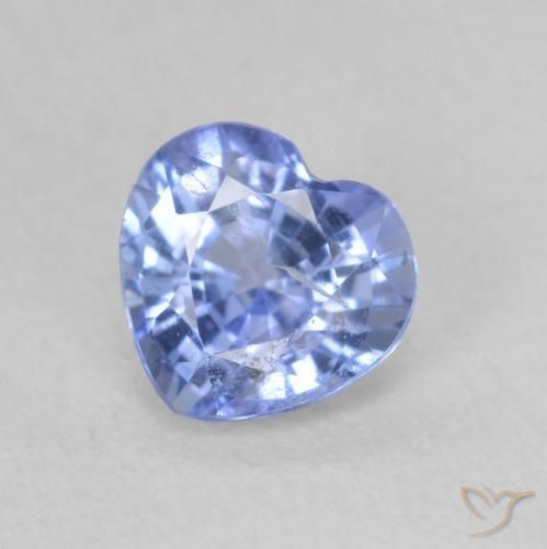 0.80ct 天然 淡蓝色 蓝宝石, 心形, VS