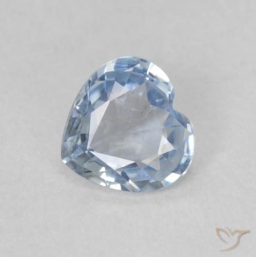 0.51ct 天然 浅蓝色 蓝宝石, 心形, VS
