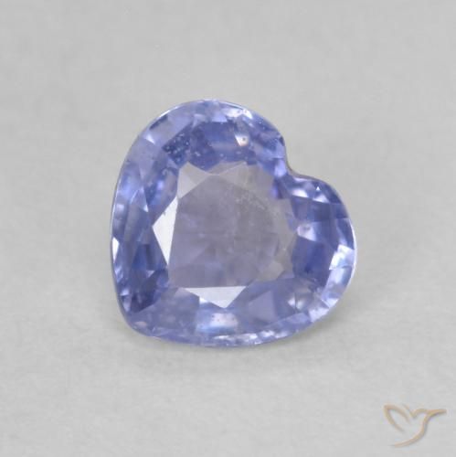 0.68ct 天然 银蓝色 蓝宝石, 心形, VS