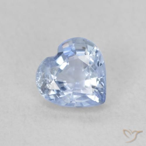 0.47ct 天然 淡蓝色 蓝宝石, 心形, VS-SI