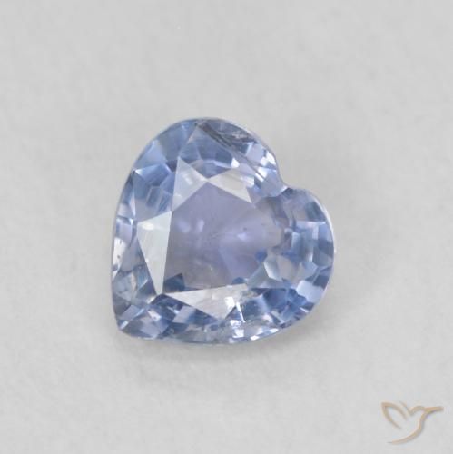 0.52ct 天然 淡紫蓝色 蓝宝石, 心形, VS