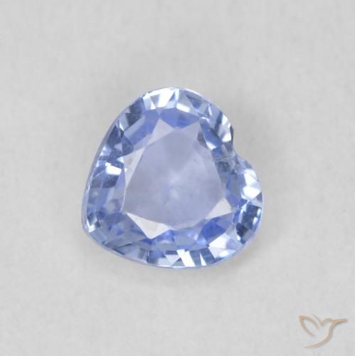 0.45ct 天然 淡蓝色 蓝宝石, 心形, VS