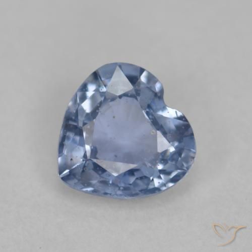 0.50ct 天然 蓝色 蓝宝石, 心形, VS