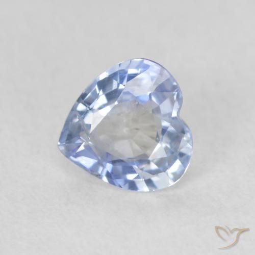 0.50克拉天然蓝宝石，心形，VS-SI