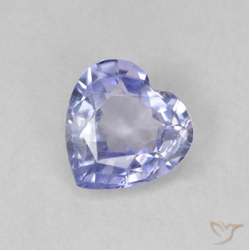 0.52ct 天然 浅蓝色 蓝宝石, 心形, VS
