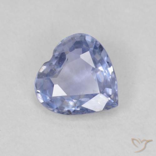0.51ct 天然 浅蓝色 蓝宝石, 心形, VS