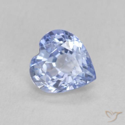 0.61ct 天然 淡蓝色 蓝宝石, 心形, VS