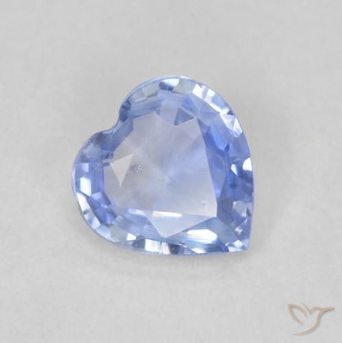 0.54ct 天然 淡蓝色 蓝宝石, 心形, VS