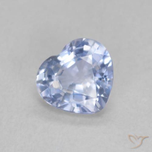 0.55ct 天然 淡蓝色 蓝宝石, 心形, VS