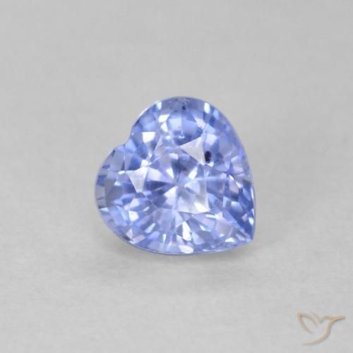0.62ct 天然 浅蓝色 蓝宝石, 心形, VS