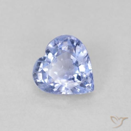 0.47ct 天然 浅蓝色 蓝宝石, 心形, VS