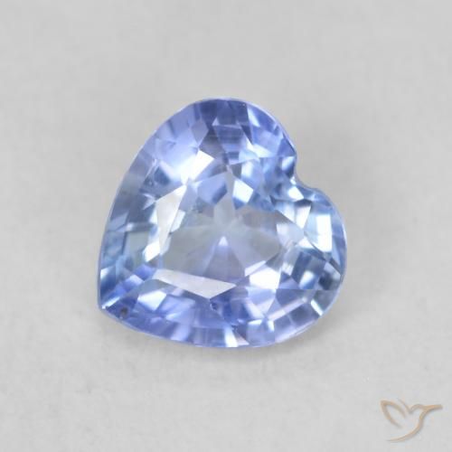 0.56ct 天然 淡蓝色 蓝宝石, 心形, VVS-VS