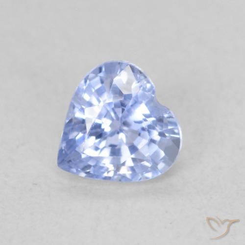0.49ct 天然 淡蓝色 蓝宝石, 心形, VVS-VS