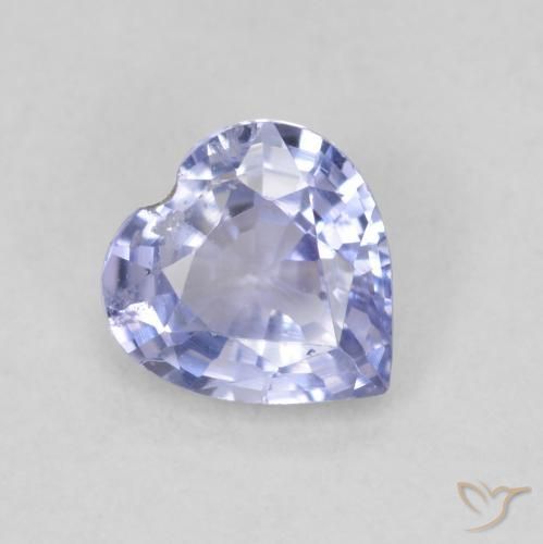 0.63ct 天然 淡蓝色 蓝宝石, 心形, VS