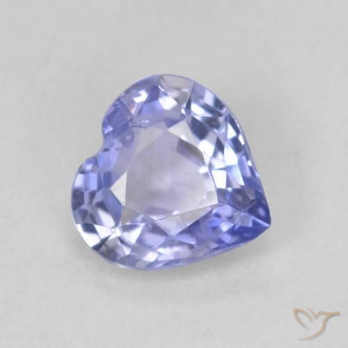 0.68ct 天然 浅蓝色 蓝宝石, 心形, VS