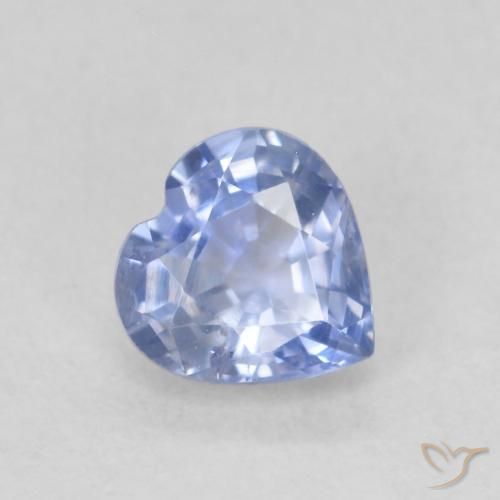 0.68ct 天然 淡蓝色 蓝宝石, 心形, VS