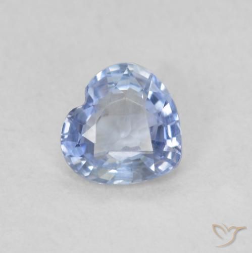 0.46ct 天然 淡蓝色 蓝宝石, 心形, VS