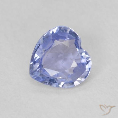 0.45ct 天然 浅蓝色 蓝宝石, 心形, VS